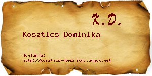 Kosztics Dominika névjegykártya